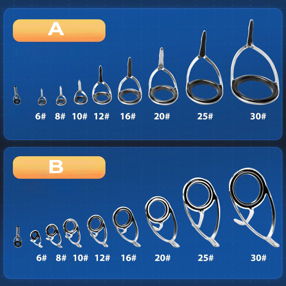 Fishing Rod Guide Replacement - 9 pçs guia de vara de