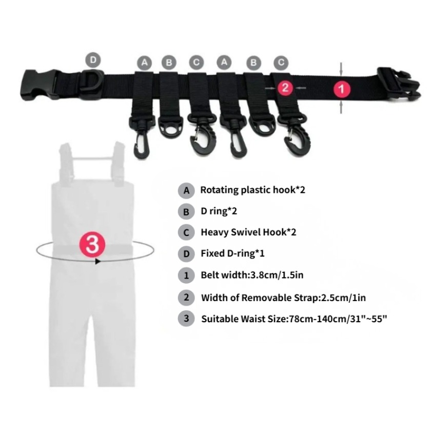 Cinto de Pesca Ajustável com S - Fishing Rod Travel avaliação e preço