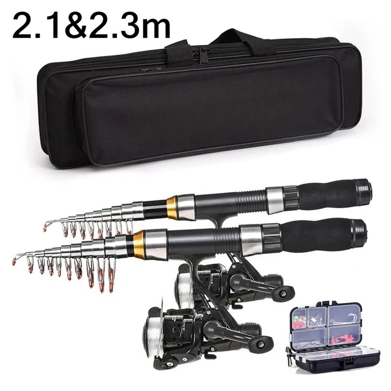 BRAVMAK 2.1/2.3 mTelescópica V - Fishing Rod Carbon Fiber avaliação e preço